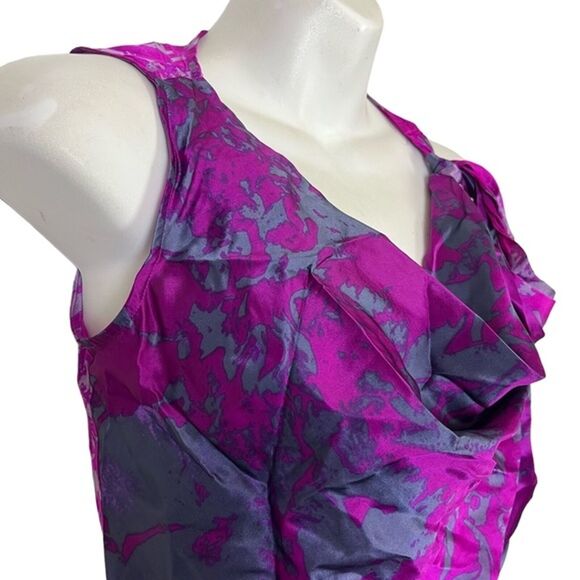 CABI FIT TO BE TIED Whimsigoth Purple Sleeveless Fairy Top 100% Silk Shirt XS - Picture 8 of 16